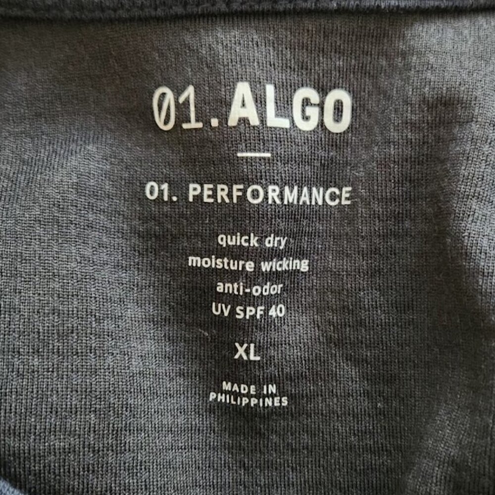 01.Algo Men's Performance Long Sleeve Shirt Size XL - Picture 4 of 4
